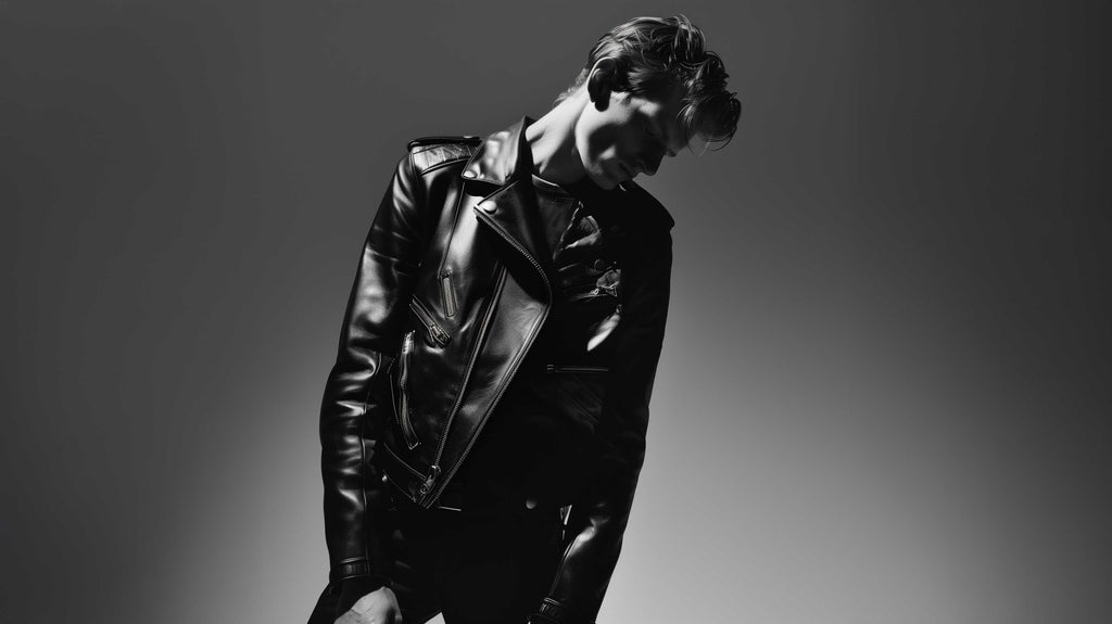 Black leather jacket