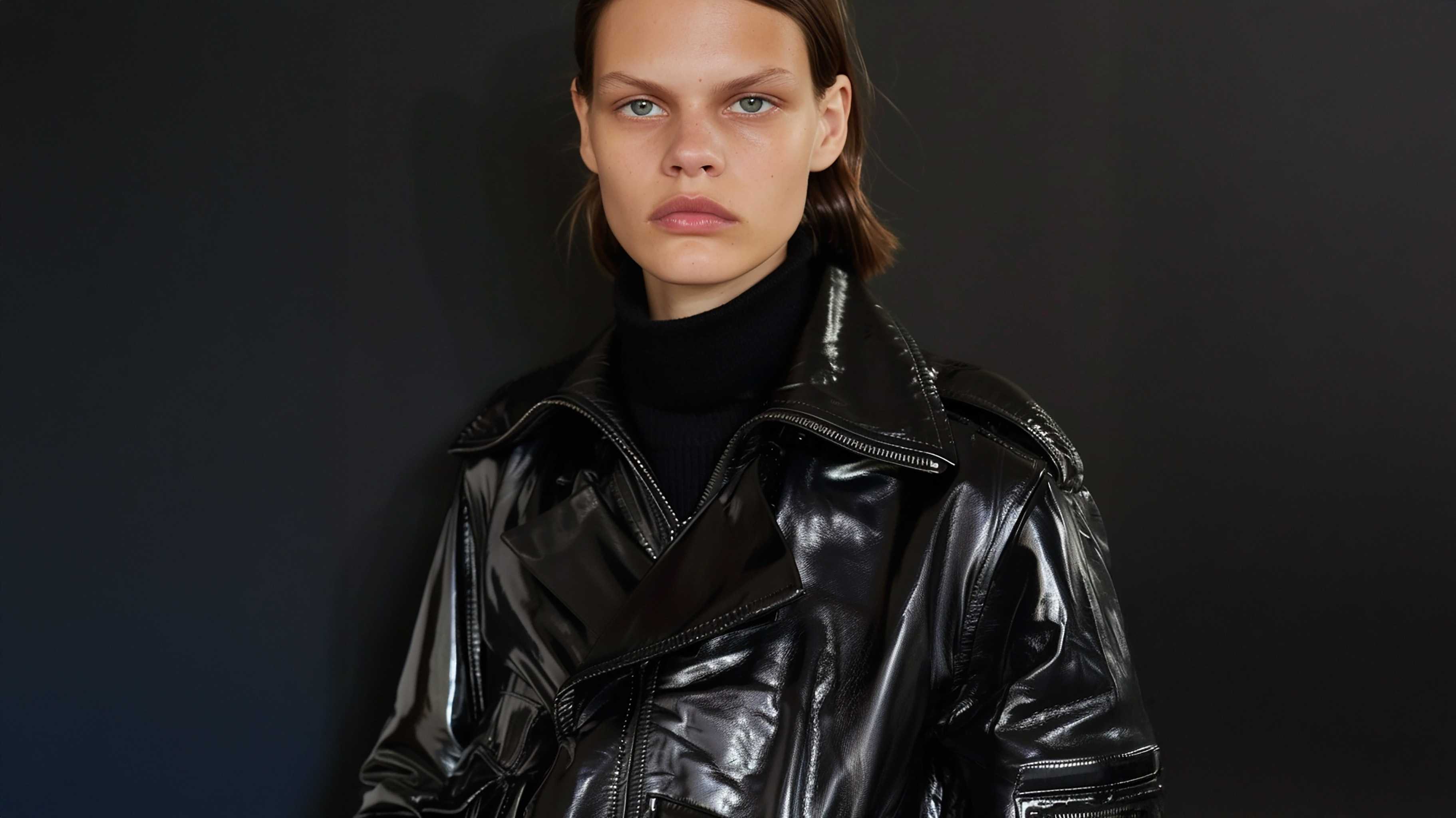 Black leather jacket