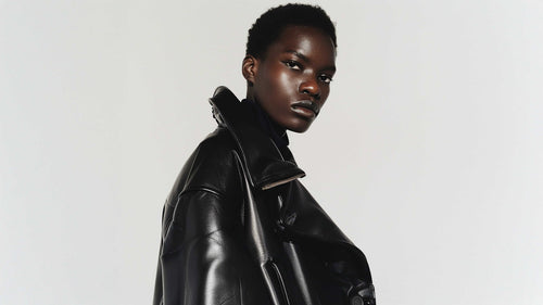 Black leather jacket